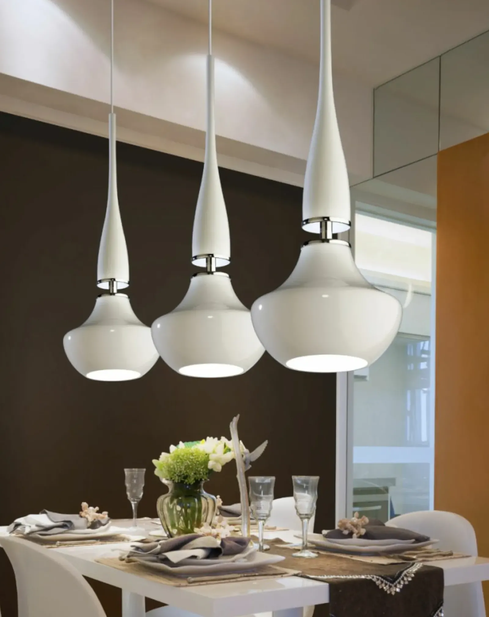 Sklep Kaja Lampa wisząca do oświetlenia wyspy kuchennej AZ0260 TASOS | Kaja biały Flash Sale