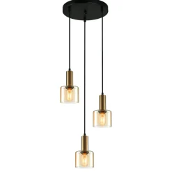 Sklep Kaja Lampa wisząca do sypialni PND-65342-3A-BRO+AMB SANTIA | Kaja Cheap