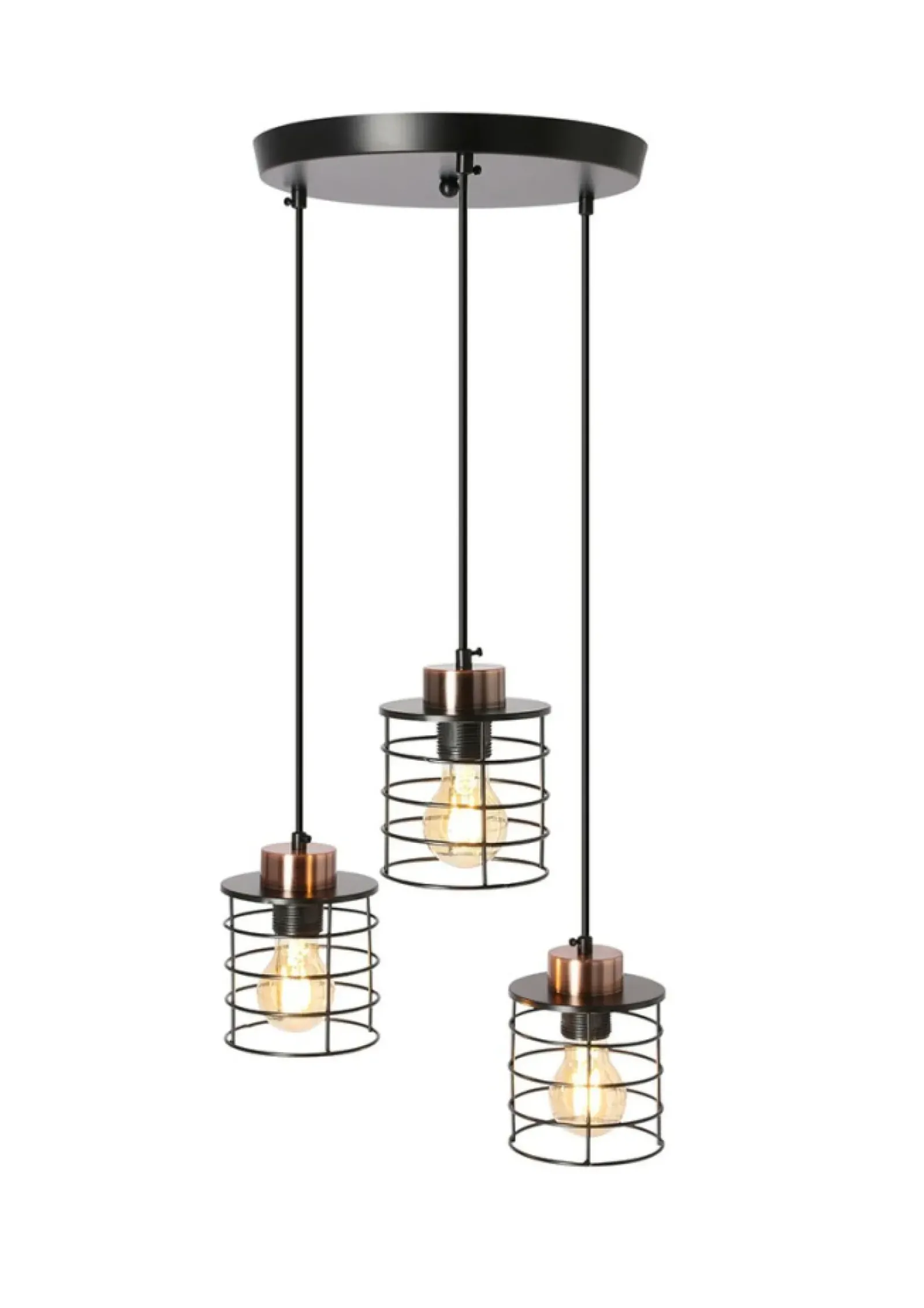 Sklep Kaja Lampa wisząca druciana potrójna do kuchni 33-00408 GLOB | Kaja New