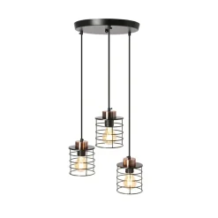Sklep Kaja Lampa wisząca druciana potrójna do kuchni 33-00408 GLOB | Kaja New