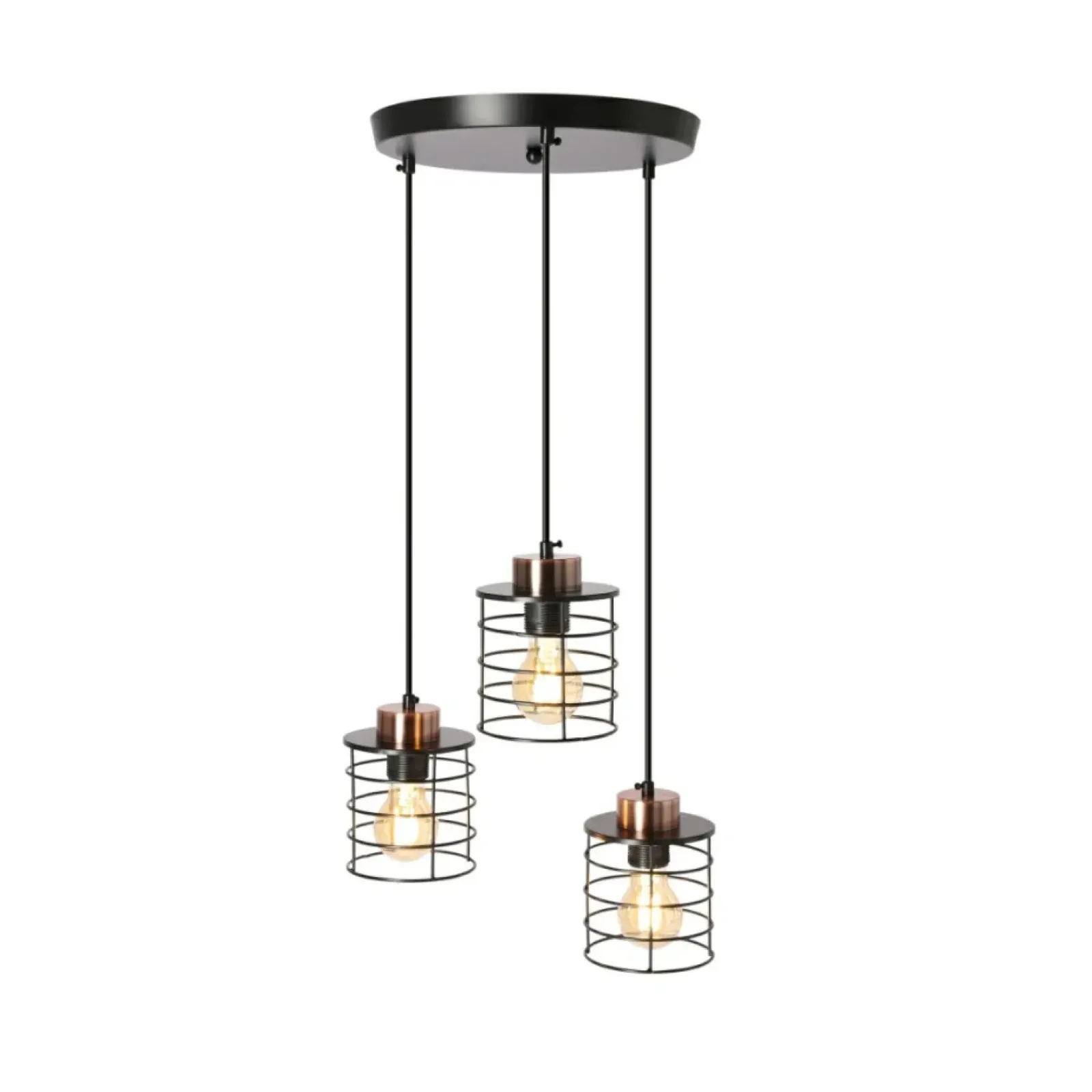 Sklep Kaja Lampa wisząca druciana potrójna do kuchni 33-00408 GLOB | Kaja New