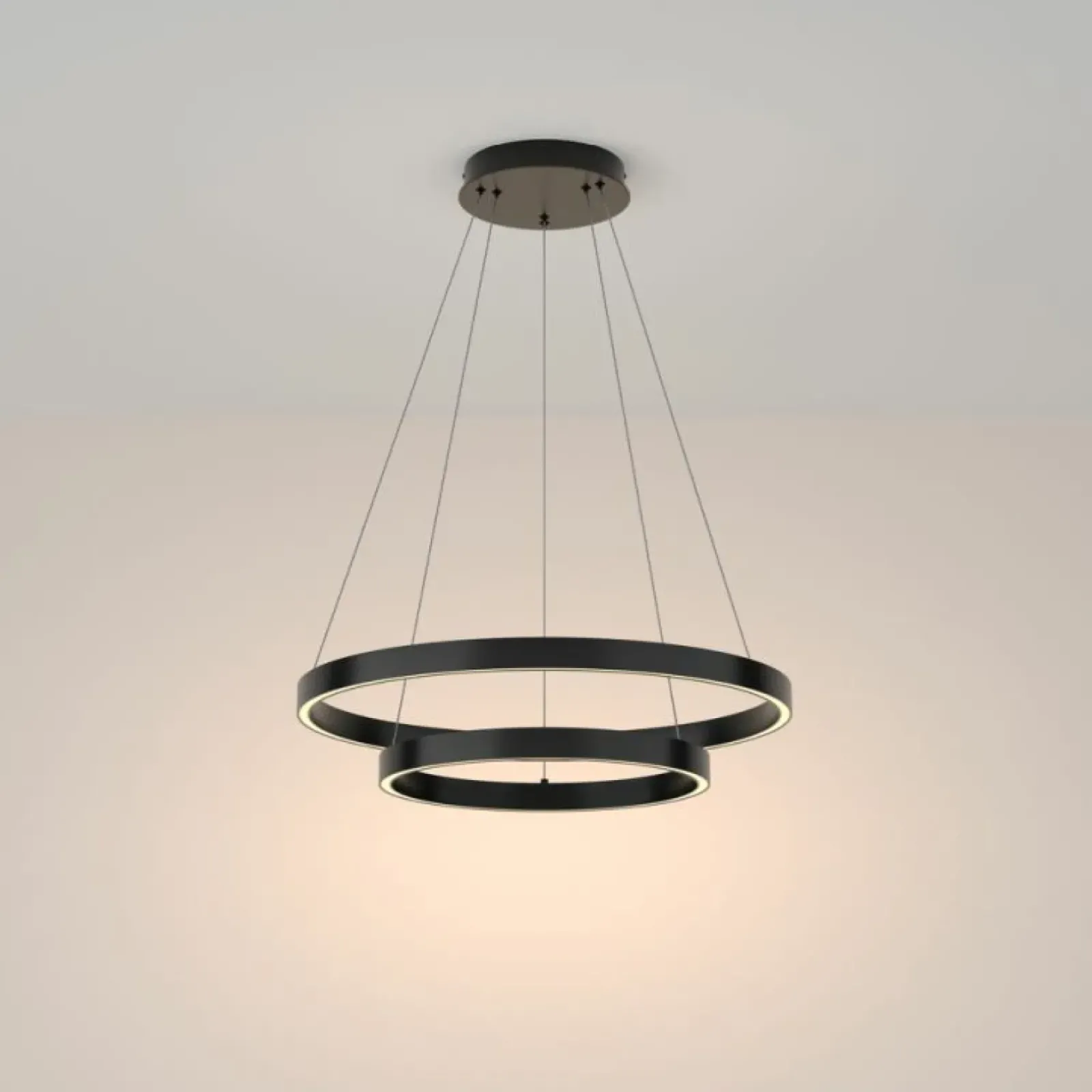 Sklep Kaja Lampa wisząca, dwa połączone okręgi MOD058PL-L55B3K z serii RIM | Kaja Store