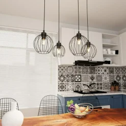 Sklep Kaja Lampa wisząca idealna do nowoczesnej kuchni 1369/4 z serii NANDO czarny Flash Sale