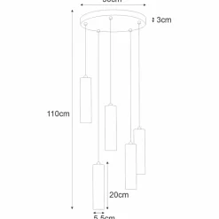 Sklep Kaja Lampa wisząca kaskada ch tub K-4437 DOPIK | Kaja Oświetlenie czarny Cheap
