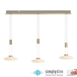 Sklep Kaja Lampa wisząca LED 3 źródła, barwa ciepła 2081-60 z serii LAUTADA mosiądz Cheap