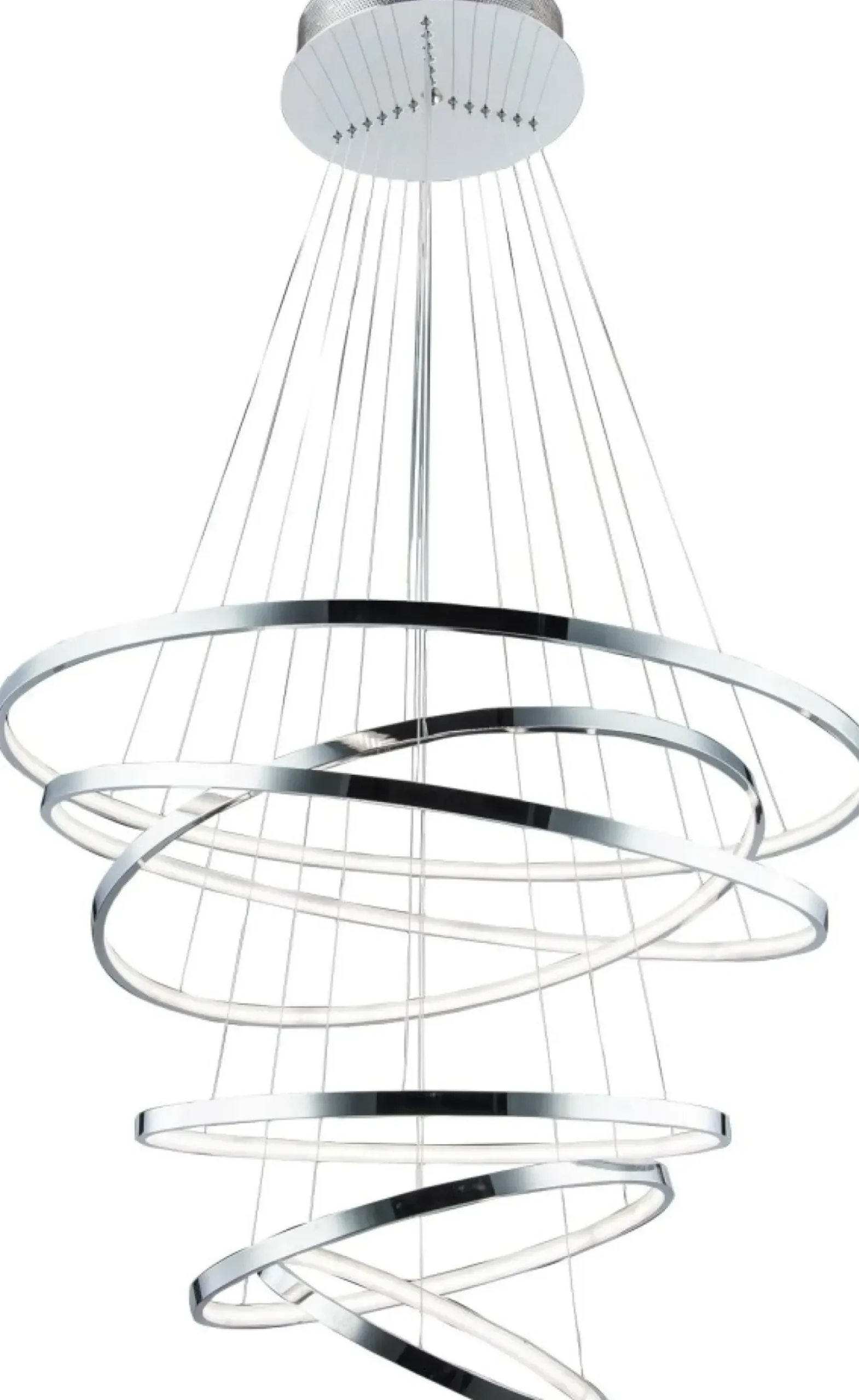 Sklep Kaja Lampa wisząca LED do wysokiego wnętrza AZ2990 WHEEL LONG DIMM | Kaja chrom New