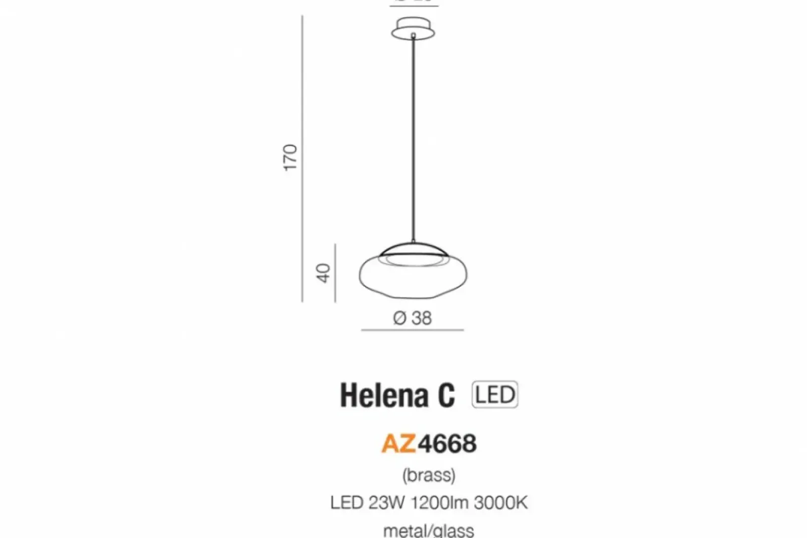 Sklep Kaja Lampa wisząca LED idealna do salonu AZ4668 HELENA | Kaja Oświetlenie Outlet