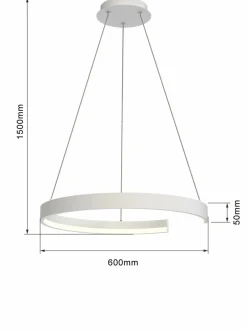 Sklep Kaja Lampa wisząca LED na bazie koła, do salonu WF 6081-0106 FANNE | Kaja biały Online