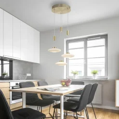 Sklep Kaja Lampa wisząca LED na okrągłej podstawie 2082-60 z serii LAUTADA | Kaja mosiądz Cheap