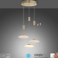 Sklep Kaja Lampa wisząca LED na okrągłej podstawie 2082-60 z serii LAUTADA | Kaja mosiądz Cheap