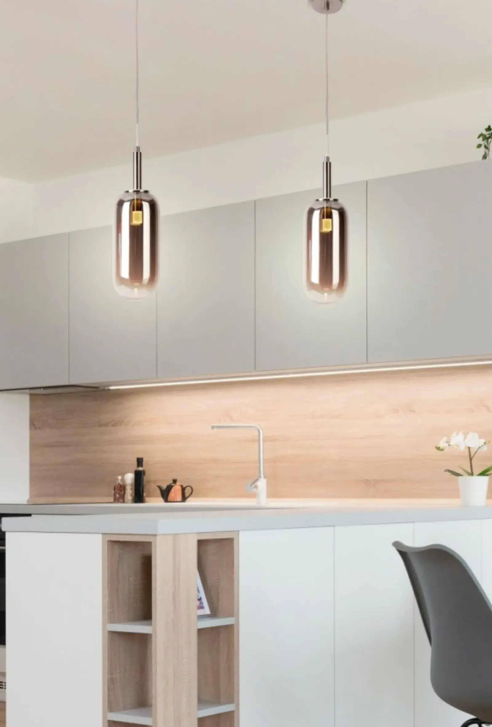 Sklep Kaja Lampa wisząca LED z kloszem LEDEA 50133214 FIUGGI | Kaja Oświetlenie Best
