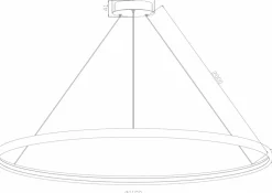 Sklep Kaja Lampa wisząca LED złoty okrąg PL210503-1200-GD CARLO | Kaja Outlet