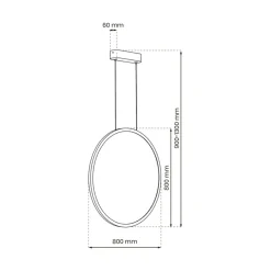 Sklep Kaja Lampa wisząca, ledowy okrąg, ochrona IP44 ML8856 z serii SATURNO | Kaja Oświetle Flash Sale
