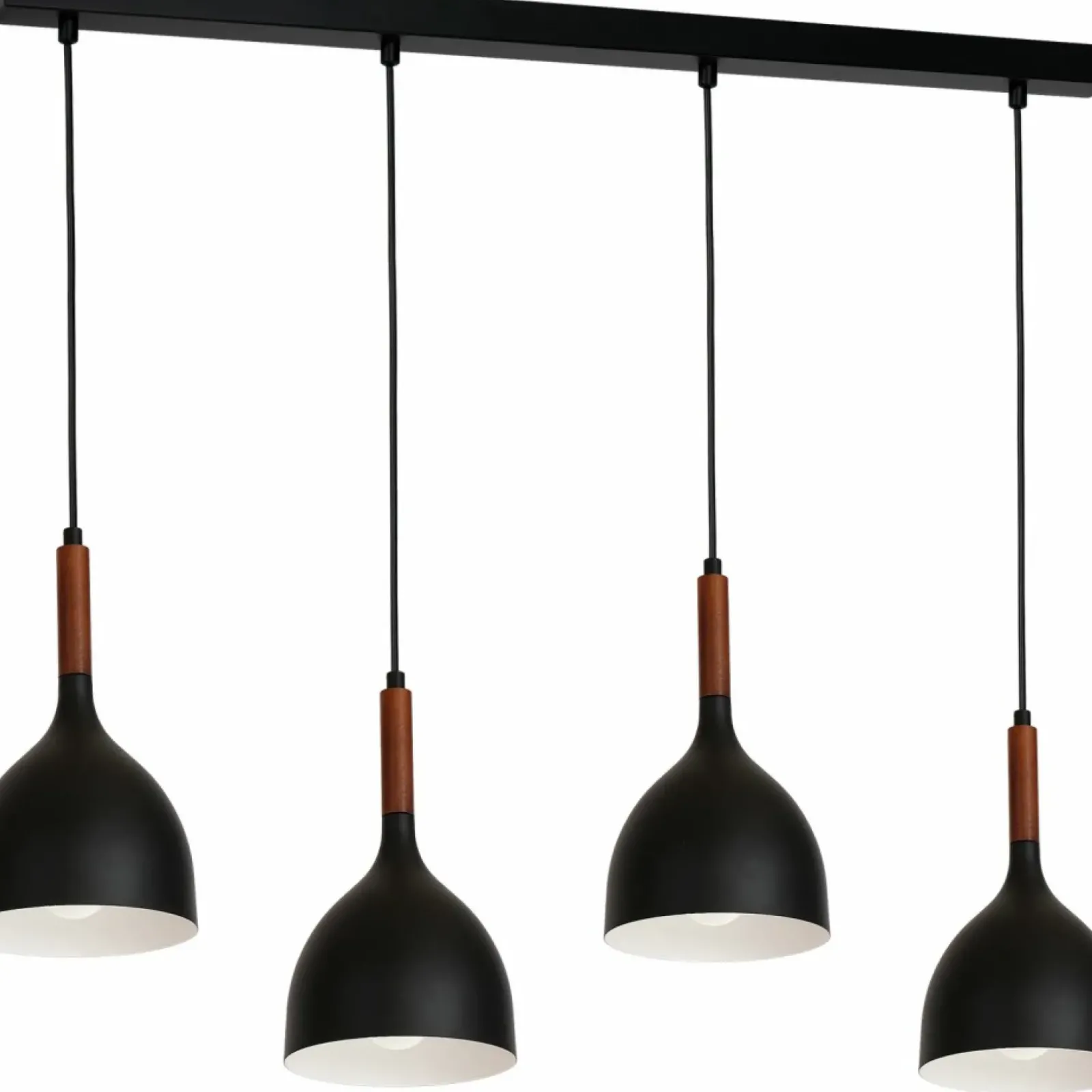 Sklep Kaja Lampa wisząca, listwa z czterema kloszami LX 3707 z serii NOAK WOOD Flash Sale
