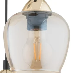 Sklep Kaja Lampa wisząca modern glamour O2993 W3 CZA ZL MARGO | Kaja Oświetlenie Shop