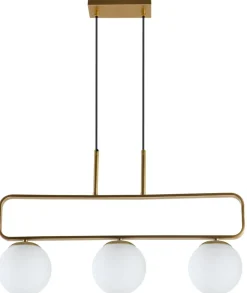 Sklep Kaja Lampa wisząca mosiądz z białymi kloszami 33-01573 JOVE | Kaja Outlet