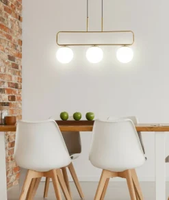 Sklep Kaja Lampa wisząca mosiądz z białymi kloszami 33-01573 JOVE | Kaja Outlet