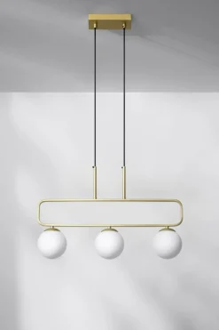 Sklep Kaja Lampa wisząca mosiądz z białymi kloszami 33-01573 JOVE | Kaja Outlet
