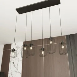 Sklep Kaja Lampa wisząca, na żarówki z dużym gwintem 1365/6 z serii VANDER czarny Best