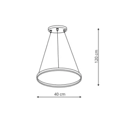 Sklep Kaja Lampa wisząca na bazie koła LED LP-909/1P S BK RING | Kaja Oświetlenie Cheap