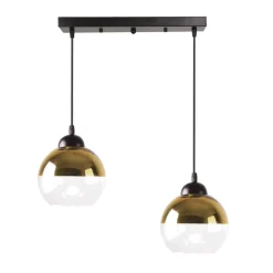 Sklep Kaja Lampa wisząca na czarnej listwie, dwa klosze 32-21229 z serii CONTESSA | Kaja Oś Shop