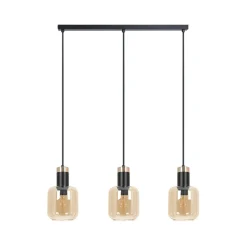 Sklep Kaja Lampa wisząca na listwie, bursztynowe klosze K-5268 z serii DOKA Fashion