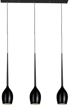Sklep Kaja Lampa wisząca na listwie czarne klosze AZ2321 IZZA SHINY BLACK | Kaja czarny Cheap