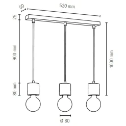 Sklep Kaja Lampa wisząca na listwie, idealna nad stół 7161350 PINO | Kaja Discount