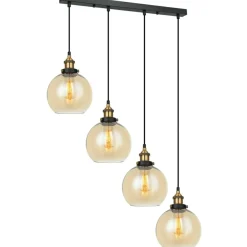 Sklep Kaja Lampa wisząca na listwie MDM-4330/4 GD+AMB CARDENA | Kaja Oświetlenie Shop