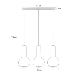 Sklep Kaja Lampa wisząca na listwie, nad blat K-4521 ARVI BLACK | Kaja Cheap
