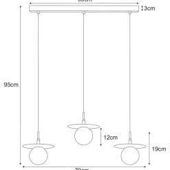 Sklep Kaja Lampa wisząca na listwie, nad stół w jadalni K-5384 z serii FERMI Best