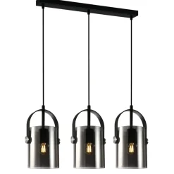 Sklep Kaja Lampa wisząca na listwie PND-32453-3-BK+SG NANESMA | Kaja Oświetlenie czarny Sale