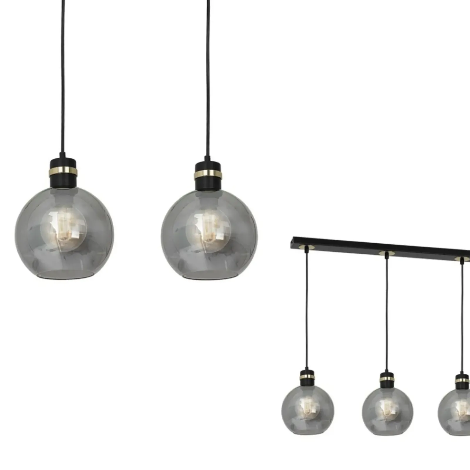 Sklep Kaja Lampa wisząca na listwie, trzy kuliste klosze MLP6531 OMEGA | Kaja Clearance