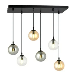 Sklep Kaja Lampa wisząca na listwie z kolorowymi kloszami 714/6M1 | Kaja Shop