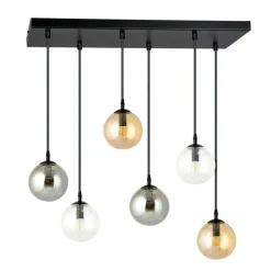Sklep Kaja Lampa wisząca na listwie z kolorowymi kloszami 714/6M1 | Kaja Shop