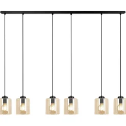 Sklep Kaja Lampa wisząca na listwie, z sześcioma kloszami K-5572 z serii SORO Outlet