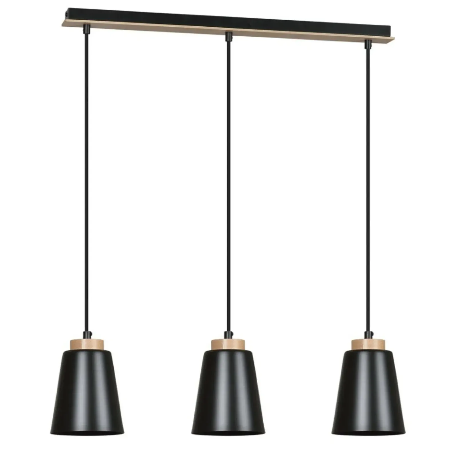 Sklep Kaja Lampa wisząca na listwie z drewnianymi detalami 442/3 | Kaja Flash Sale