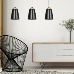 Sklep Kaja Lampa wisząca na listwie z drewnianymi detalami 442/3 | Kaja Flash Sale