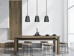 Sklep Kaja Lampa wisząca na listwie z drewnianymi detalami 442/3 | Kaja Flash Sale