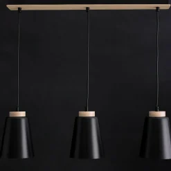 Sklep Kaja Lampa wisząca na listwie z drewnianymi detalami 442/3 | Kaja Flash Sale