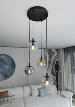 Sklep Kaja Lampa wisząca na okrągłej podsufitce 714/4PREM | Kaja Oświetlenie New
