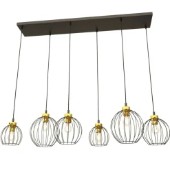 Sklep Kaja Lampa wisząca na podłużnej podstawie, 6xE27 1368/6 z serii NANDO Clearance