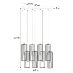 Sklep Kaja Lampa wisząca na prostokątnej podsufitce K-4938 | Kaja Oświetlenie Shop