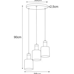 Sklep Kaja Lampa wisząca nad okrągły stół, kolor grafit K-5252 z serii BRUS Flash Sale
