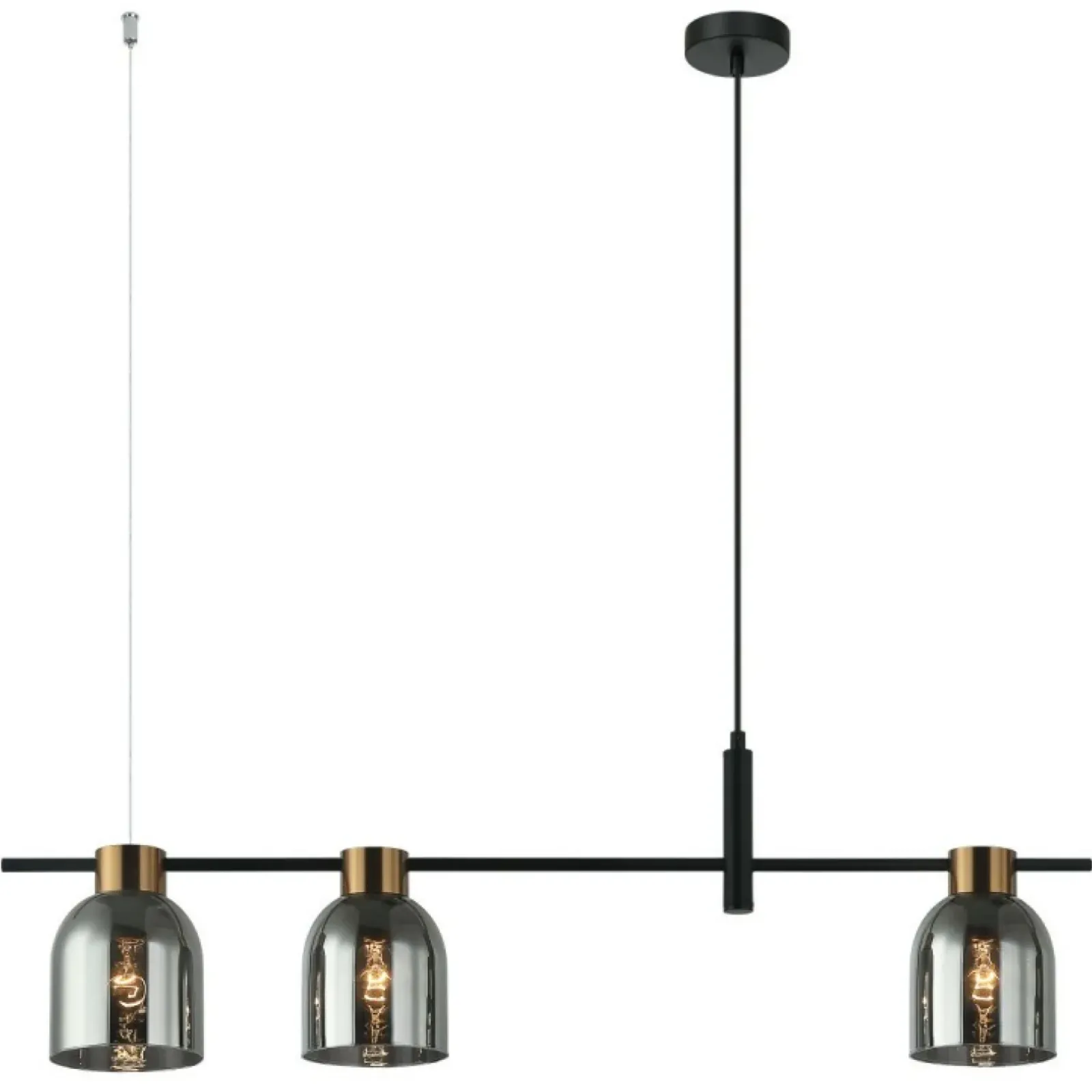 Sklep Kaja Lampa wisząca nad stół w jadalni PND-66892-3-BK-SG z serii SERVIO Best Sale