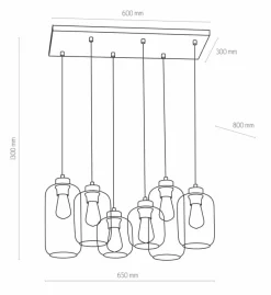 Sklep Kaja Lampa wisząca nad stół w salonie TK 3176 MARCO BROWN | Kaja Store