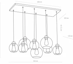 Sklep Kaja Lampa wisząca nad stół w salonie TK 4113 CUBUS GRAPHITE | Kaja Best