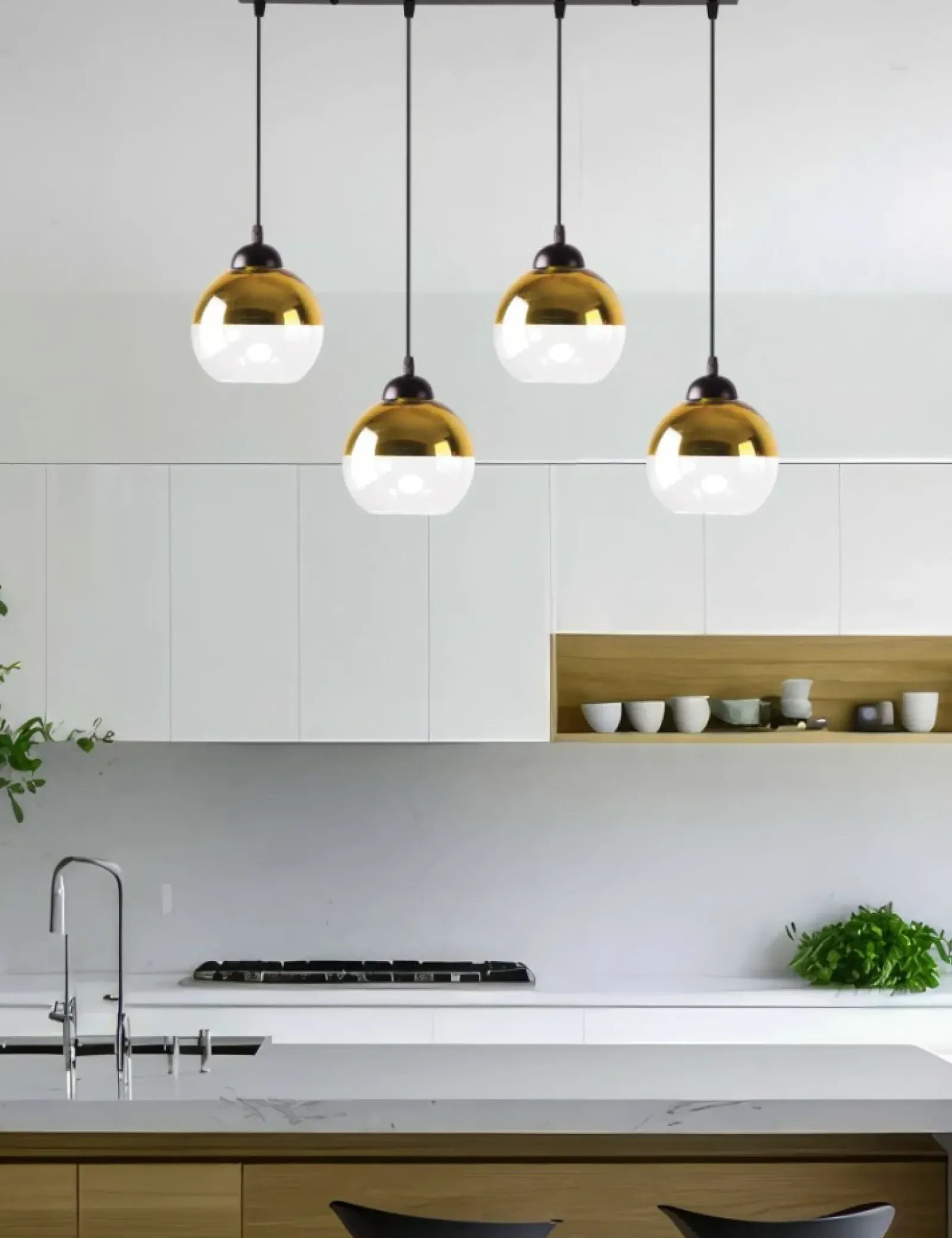 Sklep Kaja Lampa wisząca nad stół, z czterema kloszami 34-21274 z serii CONTESSA | Kaja Ośw Flash Sale