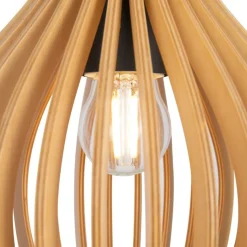Sklep Kaja Lampa wisząca, naturalna, drewniana MOD192PL-01W z serii ROOTS czarny Shop