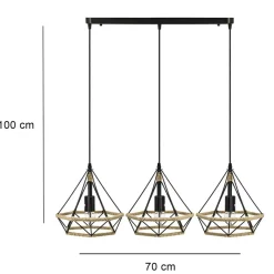 Sklep Kaja Lampa wisząca nowoczesna 8803/3 ZWIS - 06 PIRAMIDA | Kaja Oświetlenie Best